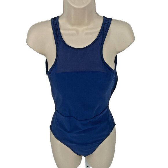 summersalt Other - Summersalt Womens Swimsuit Mesh Freestyle Blue Size 4 One Piece Beach Vacation